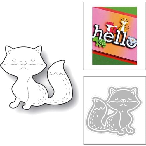 2020 New Lovely Animal Fox Sewing Thread Embossing Layering Metal Cutting Dies For Scrapbooking Greeting Card Making No Stamps