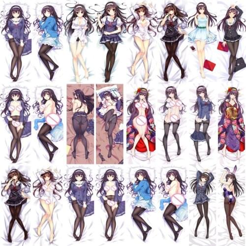 November update Japanese Saenai Hiroin no Sodatekata Kasumigaoka Utaha Dakimakura Body Pillow Cover Case Hugging Body Pillowcase