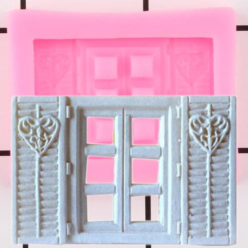 Window Silicone Mold DIY Heart Plantation Shutters Cake Border Fondant Cake Decorating Tools Candy Clay Chocolate Gumpaste Mould