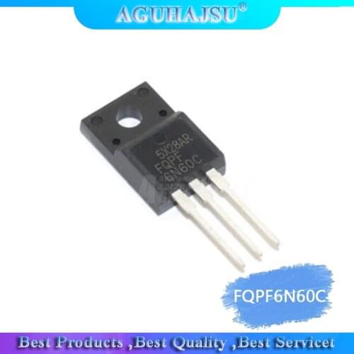 10PCS FQPF6N60C TO-220F 6N60C 6N60 TO220 FQPF6N60 new 700V6A switch tube FET