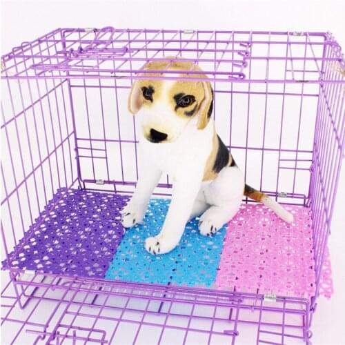 Pet Plastic Wear-resistant Cage Mat cat dog Accessories Grids Holes Small Animal Anti-slip Feet Pads Easy Cleaning Cage Mat
