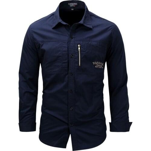 Men Casual Shirt Fashion Long Sleeve Male Shirt Mens Military Slim Fit Men Clothes Camisa Masculina High Quality Shirt For Men