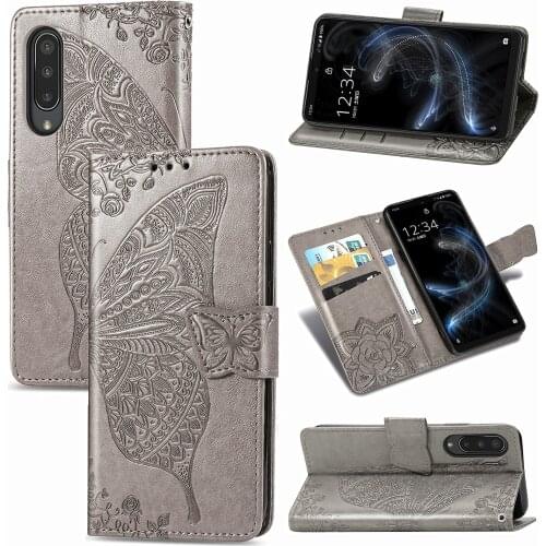 Cute Butterfly Case for Sharp Aquos zero5G basic DX SHG02 (6.4in) Cover Flip Leather Wallet Book Black Zero 5G SHG-02