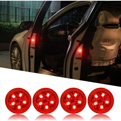 Universal Car led door warning light door opening safety sensor anti-collision flashing light Magnetic Sensor Strobe Alarm Lamp