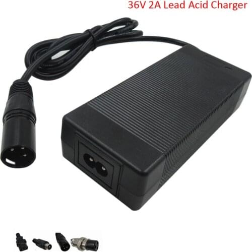 36V 2A lead-acid battery charger XLRM Port 36 V electric bike e-scooter charger wheelchair charger golf cart charger