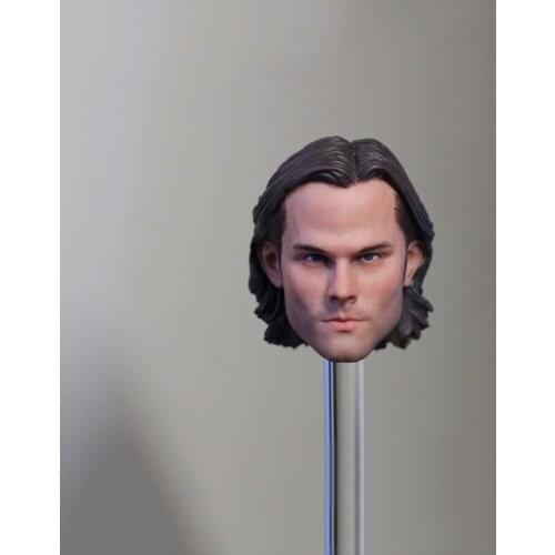 1/6 Sam Winchester Head Sculpt PVC Male Head Carving Fit 12'' Action Figure Body Dolls