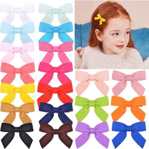 100 Pcs/Lot, Mini Ribbon Bow Hair Clips, Grosgrain Ribbon Sailor Bow Alligator Clips, Baby Girls Hair Accessories