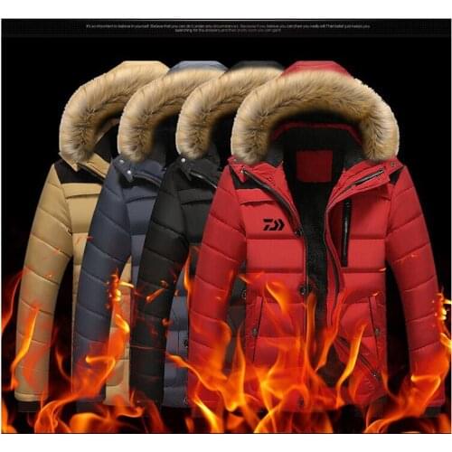 2020 Daiwa Fishing Clothing Outdoor For Men Autumn Winter Waterproof Warm Fishing Jackets Patchwork Hooded Mountaineering Suits