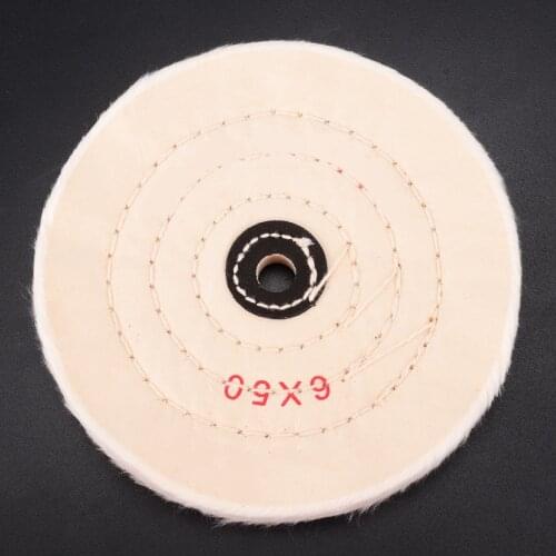 6'' Polishing Wheels White Cloth Buffing Polishing Wheels Buffer Wood Metal Polishing Tool Grinder Pad for Abrasive Tools