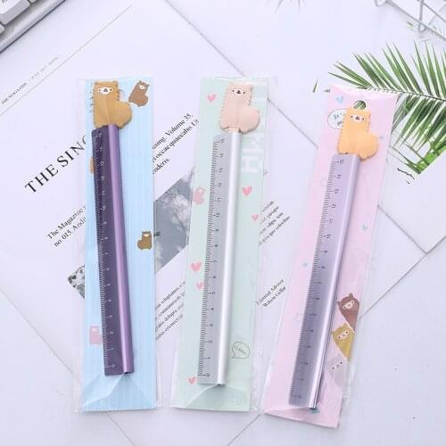 Alpaca Lovely Aluminum Ruler Measuring Straight Ruler Tool Promotional Gift Stationery