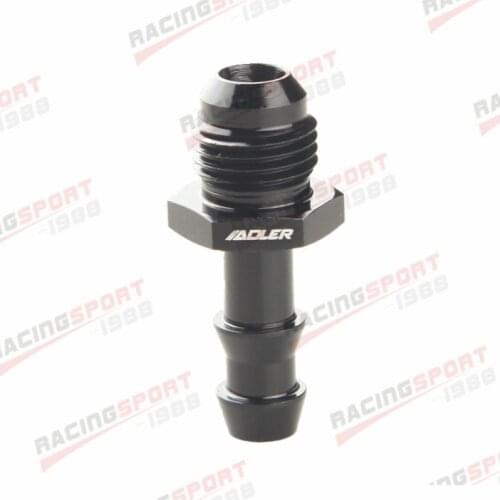 AN-6 To 8mm Push Barb Hose Straight Fitting Adapter Fuel Oil Black