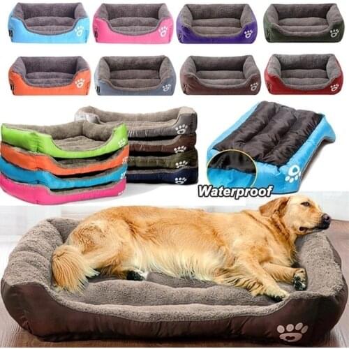 Large Pet Cat Dog Bed Warm Cozy Dog House Soft Fleece Nest Dog Baskets House Mat Autumn Winter Waterproof Kennel