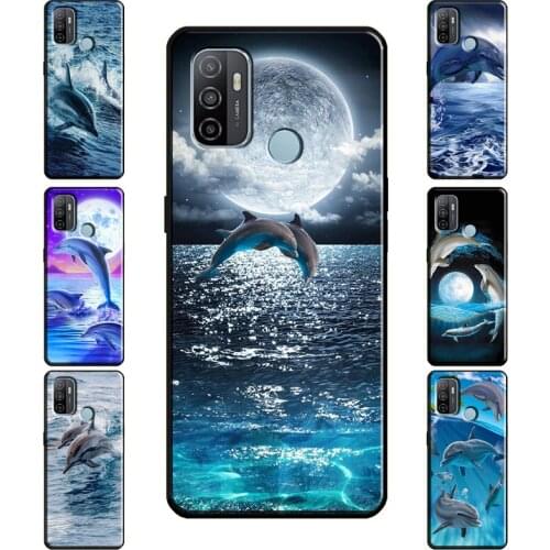 Cute Dolphin Ocean Case For OPPO A52 A72 A92 A15 A83 A91 A3S A5S Reno 4 Pro Z 2Z A31 A53 A9 A5 2020 Coque