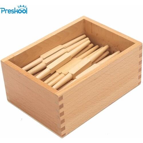 Montessori Kids Baby Toy Professional Version Box of 45 Spindles Preschool Brinquedos Juguets