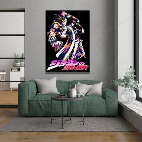 Home Decor Canvas Jotaro Japan Jojo Bizarre Adventure Wall Art Painting Pictures Printing Modular Artwork Poster For Living Room