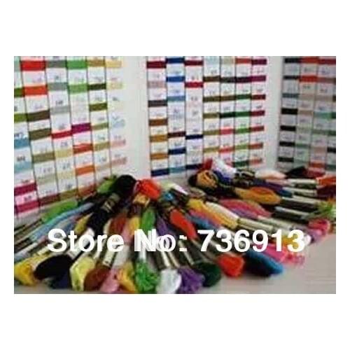 Embroidery Floss Thread Yarn Free Shipping 1 Lot= 447 Pieces Cross Stitch Thread Yarn Floss 8 meter Length 6 Strands-Similar DMC