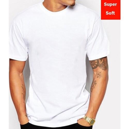 Man Summer Super soft white T shirts Men Short Sleeve cotton Modal Flexible T-shirt white color Size Basic casual Tee Shirt Tops