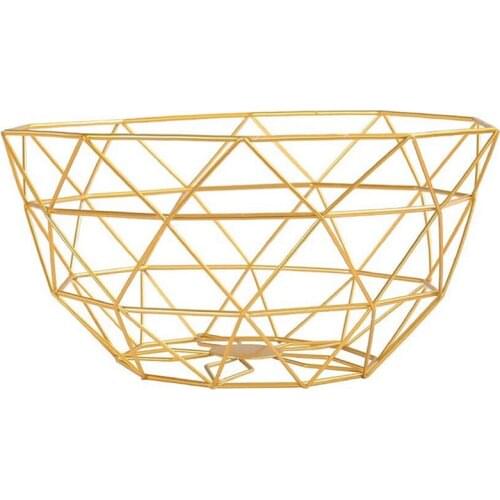 The Iiving Room Fruit Dish Creative Fruit Bowl Basket of Fashion Luxury Candy Dish Dry Pots,Farmhouse Wire Basket Stand