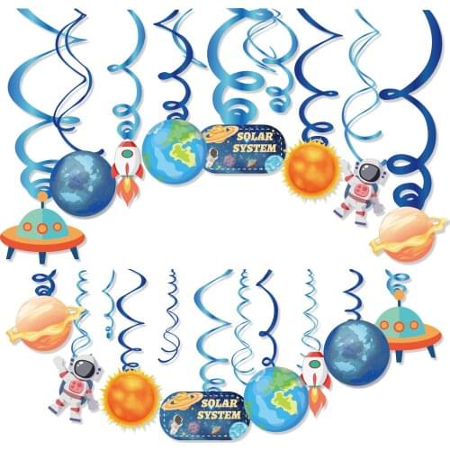 30pcs/set Outer Space Solar System Hanging Swirl For Kids Bedroom Cosmic Theme Party Planet for Birthday Party Decorations