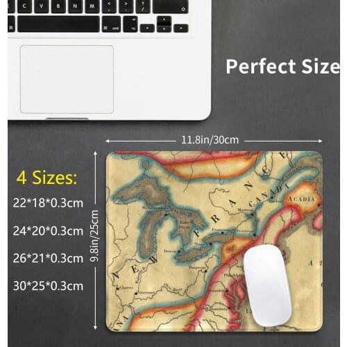 North America 1755 Mouse Pad DIY Print Cushion Antique Map Antique Map North America Us History Seven Years War