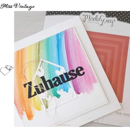 Miss Vintage 2pc Heart Label Metal Cutting Dies Scrapbooking Paper Craft Handmade Album Punch Art Alinacutle