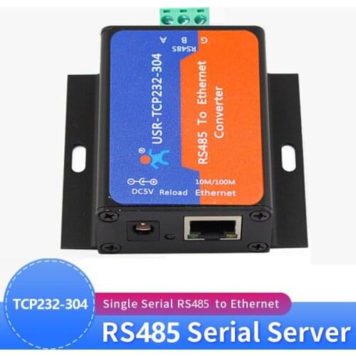 USR-TCP232-304 Serial RS485 to TCP/IP Ethernet Server Converter Module with Built-in Webpage DHCP/DNS Supported
