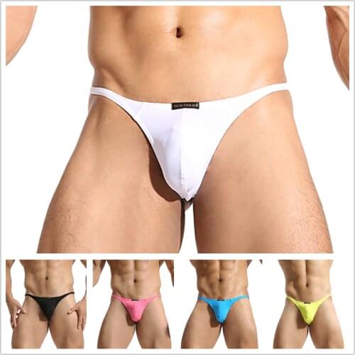 Sexy Gay Men Underwear Cotton Male Panties Cueca Tanga Mens Lingerie Thong Comfortable Underpants Breathable U Pouch Panties