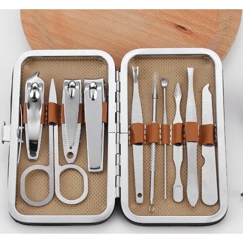 10Pcs Stainless Steel Nail Clipper File Scissor Ear Pick Manicure Pedicure Tools Complete clippers to keep your nails clean neat