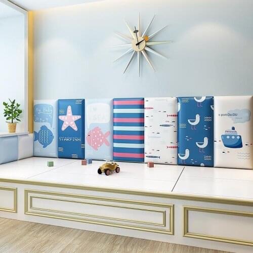 Headboard Bed Wall Stickers Kids Room Decor Art Tatami Anti Collision Self-adhesive Beds Heads 150 135 Front Panels Head Boards