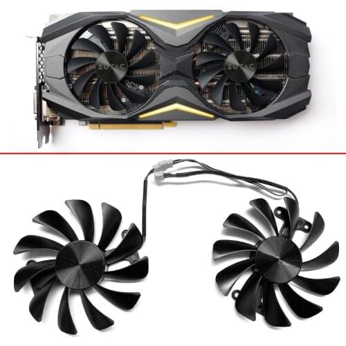 NEW 95MM GAA8S2U GFM10012H12SPA For ZOTAC 1070 GTX 1070Ti 1080Ti AMP Edition Graphics Card Fans 4Pin Cooler Fan Replacement
