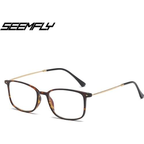 Seemfly New Anti Blue Light Blocking Reading Glasses Women Men Hyperopia Presbyopic Eyeglasses Flat Mirror 0 +1.0 1.5 2 2.5 4.0