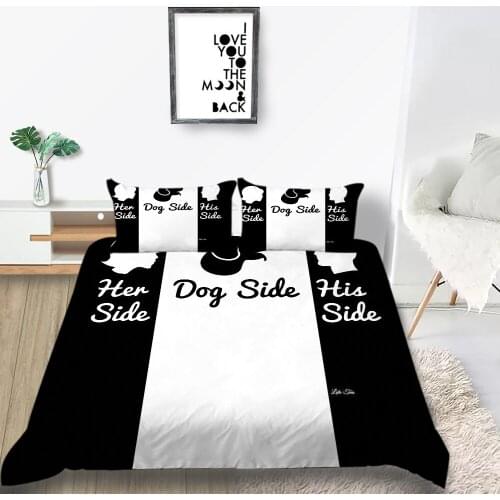 Thumbedding King Size Bedding Set For Dog Lover Creative Duvet Cover King Queen Twin Full Single Double Unique Design Bed Set