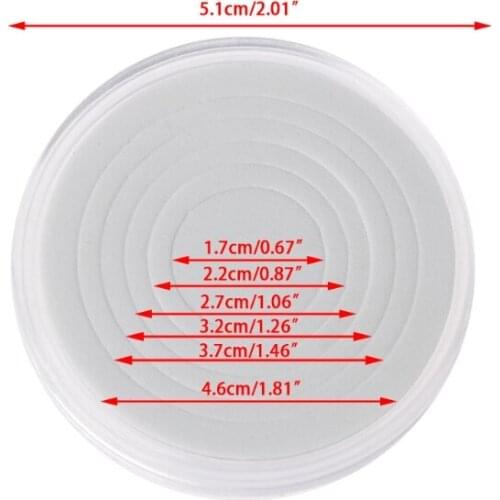 46mm Plastic Coin Holder Capsule Storage Case Display Box With 5 Sizes Pad Rings P15D