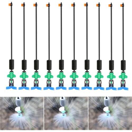 360 Degrees Leaf-Type Sprinkler Head Automatic Rotating Hanging Fogger Garden Watering Irrigation Spray Micro Cooling Raised Bed