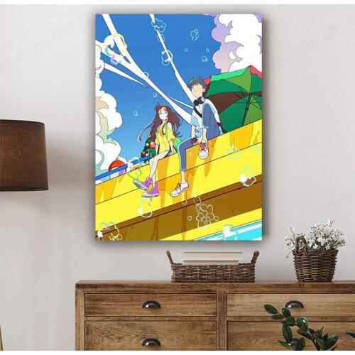 Words Bubble Up Like Soda Pop Anime Canvas Poster Home Wall Painting Decoration