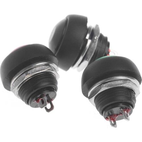 1PC DS-333B Waterproof Momentary Push Button Switch 3A/125V 1A/250V Mount Ф12mm
