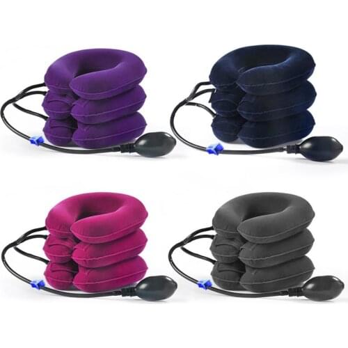 Air Inflatable Cervical Collar Neck Traction Tractor Support Massage Pillow Pain Relief Relax Health Care Neck Head Stretcher