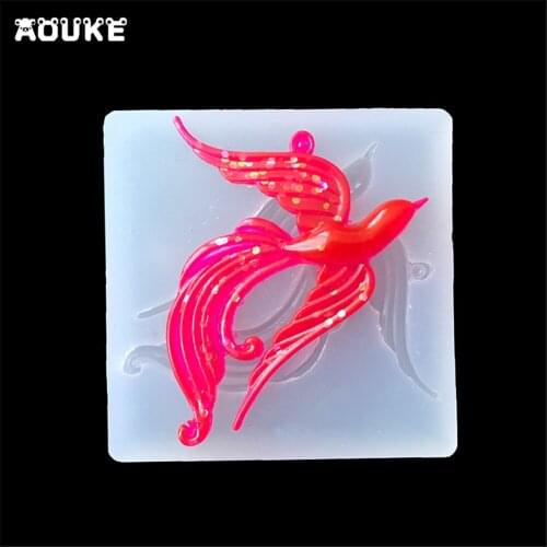 Phoenix Shape Jewelry Pendant Transparent Silicone Molds DIY Accessories Epoxy Mold Fondant Cake Decoration Tool Chocolate Mould