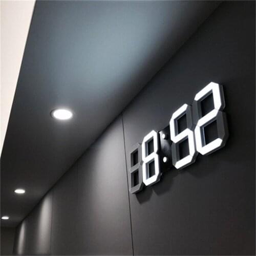 3D LED Wall Clock Modern Digital Wall Table Clock Watch Desktop Alarm Clock Nightlight Saat Wall Clock For Home Living Room