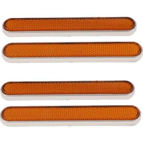 4pcs Orange Latch Cover Reflectors for 2014-2018 Harley Touring Saddlebags Reflector, Left & Right