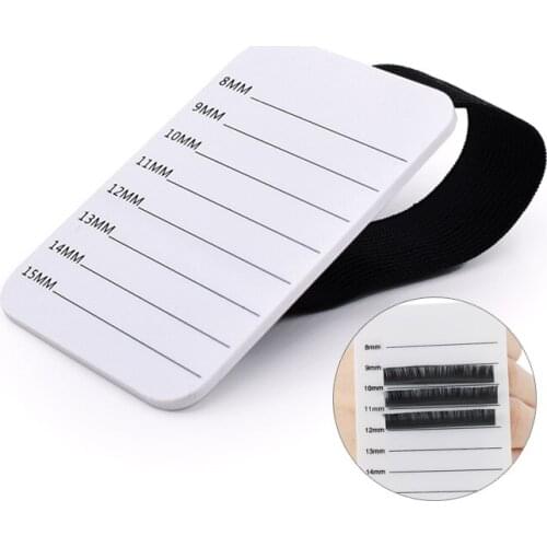 50 set Hand-held False Eyelash Extension Pallet Tray Fake Eye Lashes U-Shape Crystal Holder Eyelash Glue Pad makeup tool