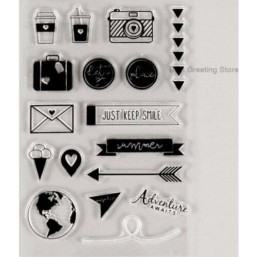 Scrapbooking travel stamps travelers notebook deco stamps planner