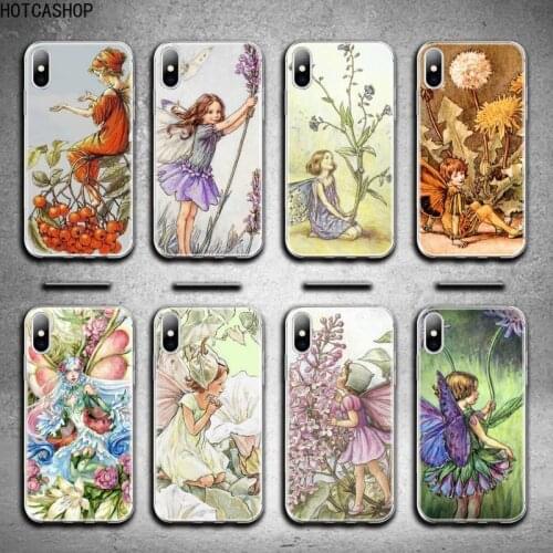 Beautiful Flower Fairy Illustration Phone Case For iphone 12 11 Pro Max Mini XS Max 8 7 6 6S Plus X 5S SE 2020 XR Silicone Soft