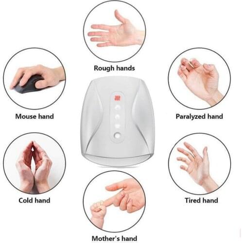 Electric Hand Massager Device Palm Finger Acupoint Wireless Massage with Air Pressure and Heat Compression For Women Beauty