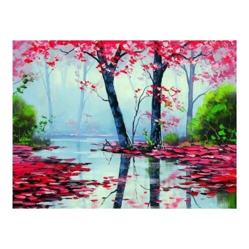 Gatyztory Frame Mangrove Forest DIY Paint By Numbers HandPainted Oil Painting Landscape Drawing On Canvas Home Decor