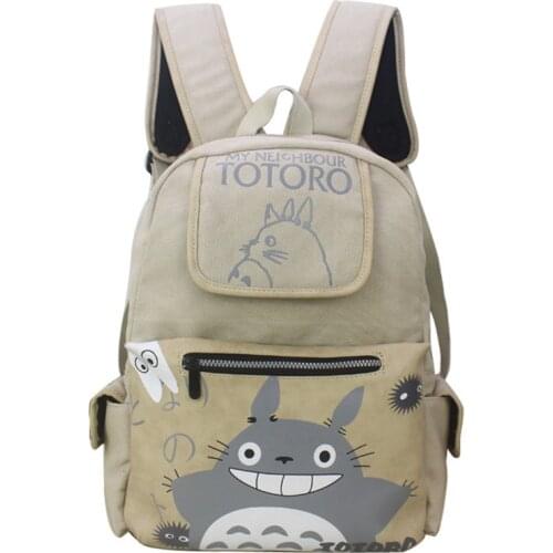 Anime Tokyo Ghoul Totoro My neighbor Backpack Canvas Messenger Students School Bag Laptop Bag Xmas Gift Boys Girls