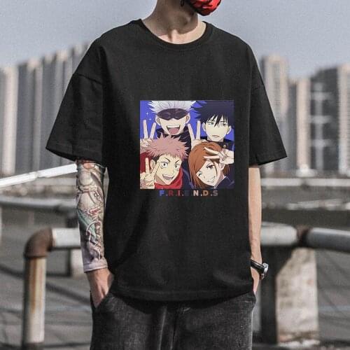 Jujutsu Kaisen T Shirt Men Summer Tops Graphic Tees Male