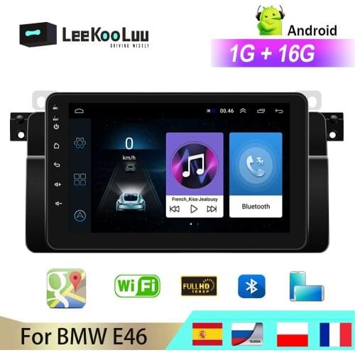 LeeKooLuu Android AutoRadio Car Player Stereo For BMW 3 Series E46 Multimedia M3 318/320/325/330/335 1998-2005 2Din Radio no dvd