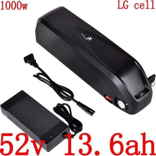 52v 14ah 500W 750W 1000W lithium battery pack 51.8V 52V 13ah 10ah 13.6ah 17ah lithium ion electric bicycle battery use LG cell