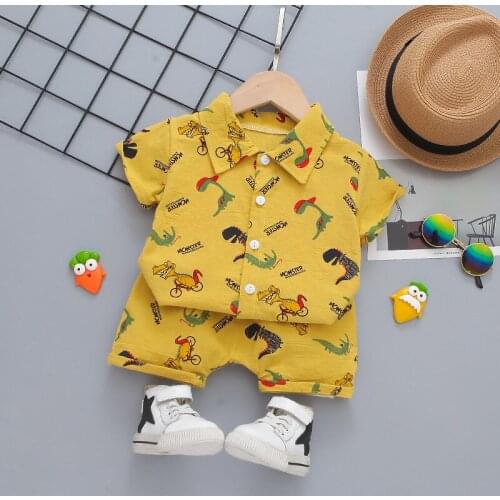 Fashion Boys Sets Sweet Color Toddler Girls Shirt + Shorts Cotton Quality Cool Fabric Childrens Clothes Casual Outfit